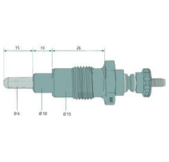 Bougie préchauffage pour tracteur CASE IH GV196 adaptable