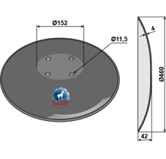 Disco liso de fondo plano para cultivador AMAZONE XL041 adaptable - BlackSteel©