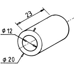Entretoise 23 mm pour machine agricole ROUSSEAU DEB451 adaptable