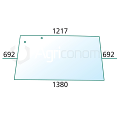 Vitre latérale pour machine agricole FENDT 178810050410 adaptable