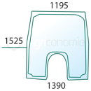 Pare-brise pour machine agricole NEW HOLLAND 87774439 adaptable