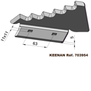 Couteau gauche pour mélangeuse KEENAN 703954 adaptable