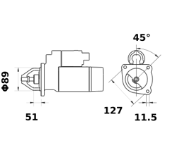 Démarreur MAHLE LETRIKA 12 V - 3,6 kW / MS 515