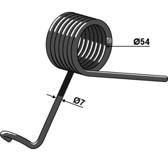 Resorte de tracción recta para JOHN DEERE N141232 adaptable