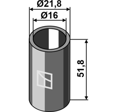 Entretoise 51,8x16 pour broyeur WIC adaptable - Blacksteel©