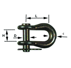 Manille 12 mm pour stabilisateur adaptable