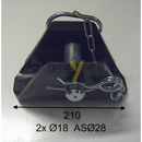 Attache remorque pour téléscopique MERLO 89644 adaptable