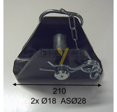 Attache remorque pour téléscopique MERLO 89644 adaptable
