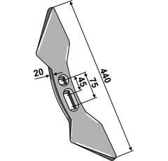 Doppelherzschar, unlackiert 4457530048HRC BPT