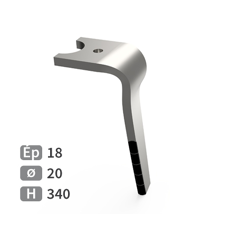 Dent de herse rotative Droite plaquettes carbure, fixation rapide KUHN K2507070 adaptable