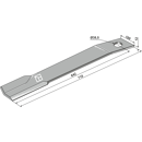 Couteau gauche pour broyeur SCHULTE 401-048 adaptable - Blacksteel©