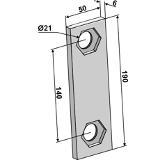 Schraubensicherungsplatte 190 mm Nachbau  