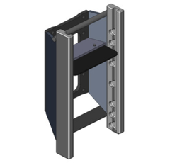 Lagerbock HVLB, W= 295 JSV, Case IH 433 - 933 Schwarz, Scharmüller