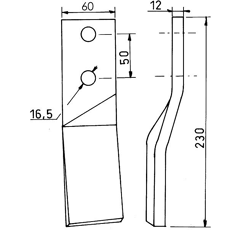 LAME VRILLEE DROITE EA50 HOWARD - adaptable - 653257