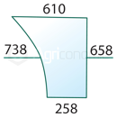 Vitre de porte de machine agricole MASSEY FERGUSON 3477778M1 adaptable