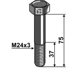 Schraube Mulcher M24x3x75 - 10.9 Nachbau