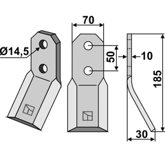 Lame pour Fraise/Rotavator PEGORARO 5333 adaptable 