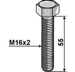Boulon M16 x 55 mm - 8.8 adaptable - BlackSteel©