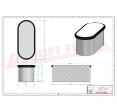 Filtre à air primaire adaptable HIFI FILTER SA17391