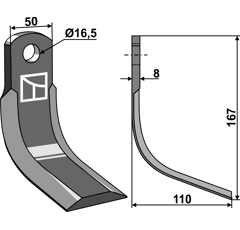 Fräsmesser 167x50mm - 6664495 | Bobcat - Nachbau