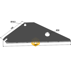 Futtermischwagenmesser PÖTTINGER 100.04.166.0 Nachbau