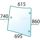 Eckfenster L. von Landmaschine MASSEY FERGUSON 4272765M1 Nachbau