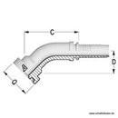 Pressnippel Bogen, 45° DN32IL1SAEFLH45 Alfagomma