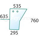 Vitre de porte D/G pour machine agricole CASE IH 1989741C1 adaptable