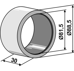 Couvercle anti-poussière 81,5 x 88,5 x 30 mm pour cultivateur adaptable