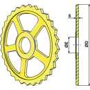 Roue étoile pour rouleau VÄDERSTAD 301012 adaptable - BlackSteel©