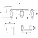 Abgaskrümmer DEUTZ - Nachbau 02242031 - 02168675