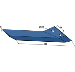 Ersatzflügel - rechts  400 mm Lemken Kristall Nachbau 101IND1074R