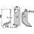 Lame gauche pour Fraise/Rotavator MASCHIO/GASPARDO 29100406 adaptable - 