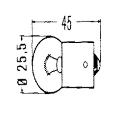 Lampes de type graisseur 12 V 21 W - phares et feux (Vendu par 10)