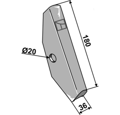 Bar d'usure 180 mm P12018 adaptable - BlackSteel©