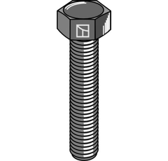 Boulon à tête hexagonale avec filet fin - M20x1,5X55 - 10.9