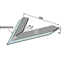 Cœur 200 x 4 mm pour bineuse STEKETEE 405720 adaptable | renforcé - BlackSteel©