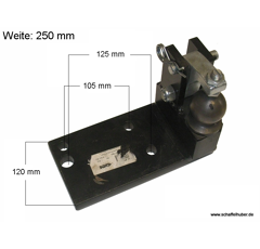 Zwangslenkung, rechts,für Lagerbock Kugel 80 W= 250 Schwarz      