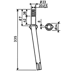 Kreiseleggenzinken kurz LELY RH1 3557640213705 - Nachbau