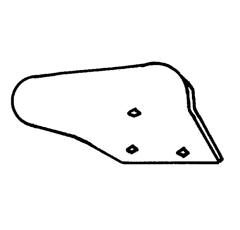 Düngereinlegerstreichblech für Pflug links KUHN/HUART ZGC 619127 original