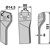 Lame droite pour Fraise/Rotavator MASCHIO/GASPARDO 26100417 adaptable 