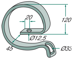Ressort de renforcement pour cultivateur KVERNELAND RG00057515 adaptable