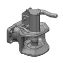 Flanschzugmaul automatisch  mm, Ø 38 mm Schwarz      
