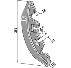 Soc pour semoir AMAZONE 925349 adaptable - BlackSteel©