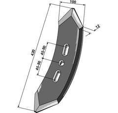 Scharspitze rechts KOCKERLING 00965500550 Nachbau.