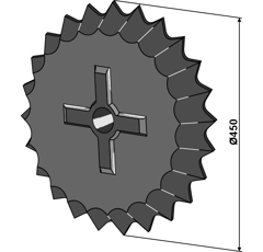Sternwalzenring Ø 450 mm für Walze GÜTTLER 75406002 – Nachbau  
