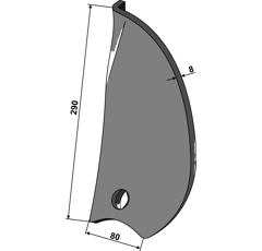 Randleitblech - links 101IND1482L Pöttinger Nachbau