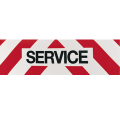 Panneau "service" réfléchissant 50 x 15 mm magnétique