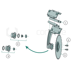 Ecrou pour déchaumeur VÄDERSTAD 51151200021 adaptable