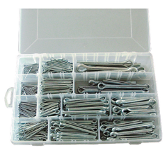 Coffret assortiment de 525 goupilles fendues 1,5 x 30 mm à 10 x 120 mm